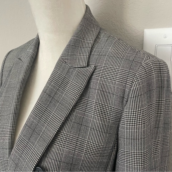 Banana Republic Double Breasted Houndstooth Blazer Size 6P - Picture 8 of 11